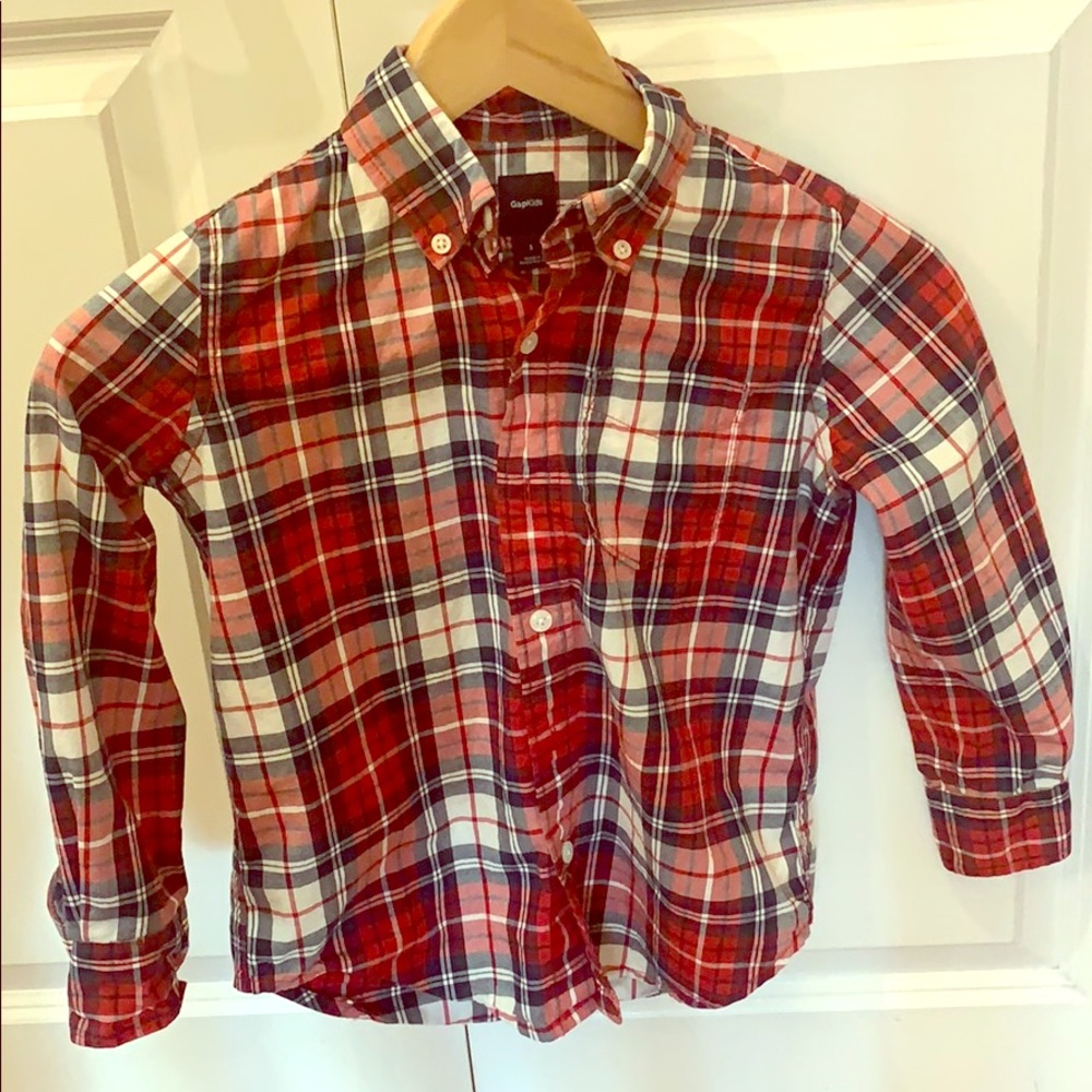 Gap red plaid button down